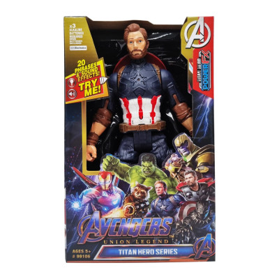 Ігрова фігурка Марвел Bambi 99106 зі світлом та звуком Капітан Америка Ігрова фігурка Марвел Bambi 99106 зі світлом та звуком Капітан Америка