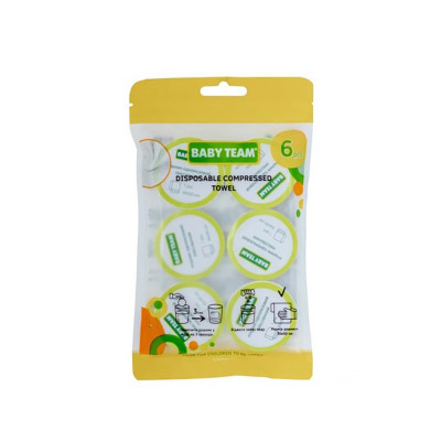 Рушники одноразові 0155 пресовані 6 штуквіскоза