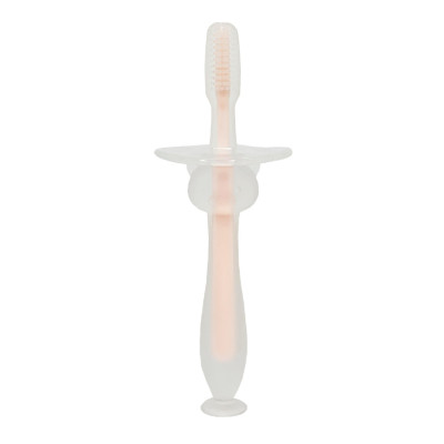 Силіконова зубна щітка Mumlove MGZ-0707(Pink) з обмежувачем