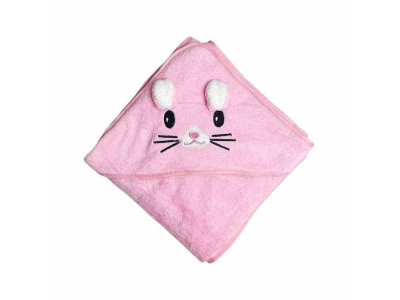 Дитячий рушник з капюшоном MGZ-0640(Pink) розмір 80х80 см Дитячий рушник з капюшоном MGZ-0640(Pink) розмір 80х80 см