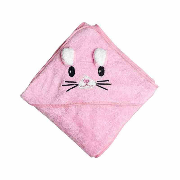 Дитячий рушник з капюшоном MGZ-0640(Pink) розмір 80х80 см Дитячий рушник з капюшоном MGZ-0640(Pink) розмір 80х80 см