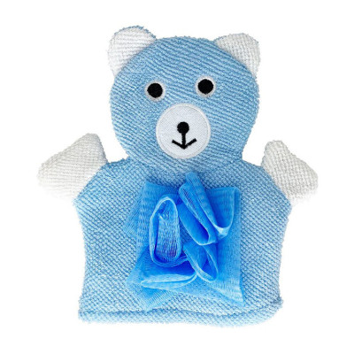 Мочалка-рукавичка для купання малюків MGZ-0911(Blue) Ведведик Мочалка-рукавичка для купання малюків MGZ-0911(Blue) Ведведик