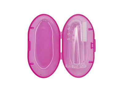Силіконова зубна щітка для ясен MGZ-0706(Pink) у футлярі