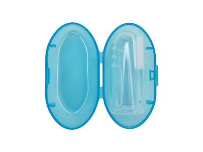 Силіконова зубна щітка для ясен MGZ-0706(Blue) у футлярі