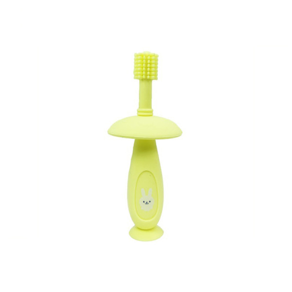 Силіконова зубна щітка Mumlove MGZ-0716(Yellow) з обмежувачем