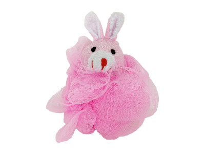 Мочалка для купання малюків Кролик MGZ-0912(Pink) нейлон