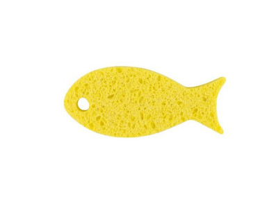 Дитяча мочалка-губка "Рибка" 7407 жовтий