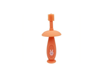 Силіконова зубна щітка Mumlove MGZ-0716 (Pink) з обмежувачем