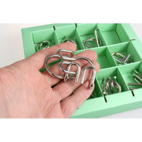 Набір головоломок Metall Puzzles green Eureka 3D Puzzle 473357 10 головоломок