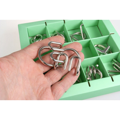 Набір головоломок Metall Puzzles green Eureka 3D Puzzle 473357 10 головоломок