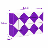 Головоломка Змійка Рубіка IGR67(Violet) маленька 35x55 см двокольорова Головоломка Змійка Рубіка IGR67(Violet) маленька 35x55 см двокольорова
