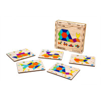 Деревяна головоломка "Танграм" Puz-33654 144 елемента