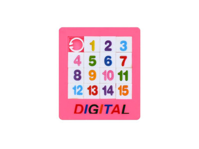 Логічна гра "Пятнашки" 1376-B(Pink) від 1 до 15 рожевий Логічна гра "Пятнашки" 1376-B(Pink) від 1 до 15 рожевий