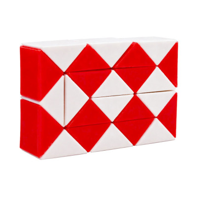 Головоломка Змійка Рубіка IGR67(Red) маленька 35x55 см двокольорова