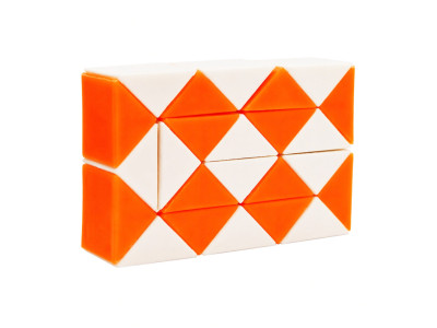 Головоломка Змійка Рубіка IGR67(Orange) маленька 35x55 см двокольорова