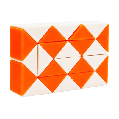 Головоломка Змійка Рубіка IGR67(Orange) маленька 35x55 см двокольорова Головоломка Змійка Рубіка IGR67(Orange) маленька 35x55 см двокольорова