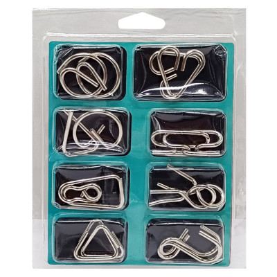 Набір металевих головоломок "Metal Puzzle" 808A-C-B(Turquoise) 8 штук в наборі Набір металевих головоломок "Metal Puzzle" 808A-C-B(Turquoise) 8 штук в наборі