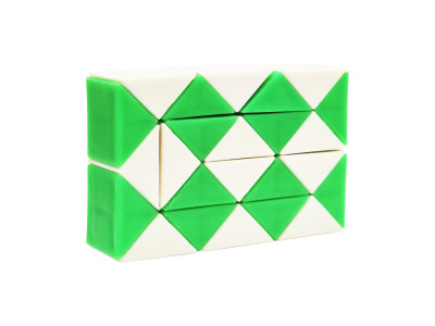 Головоломка Змійка Рубіка IGR67(Green) маленька 35x55 см двокольорова