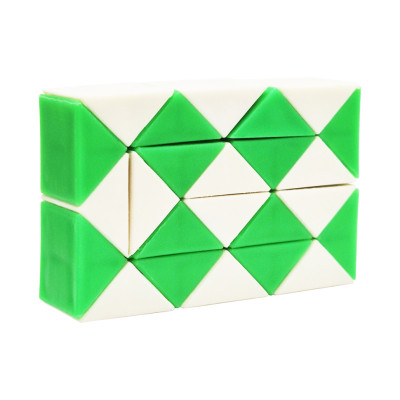 Головоломка Змійка Рубіка IGR67(Green) маленька 35x55 см двокольорова