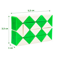 Головоломка Змійка Рубіка IGR67(Green) маленька 35x55 см двокольорова