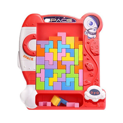 Дитяча розвиваюча іграшка 3 в 1 "Пазли тетріс танграм" 8792(Pink)