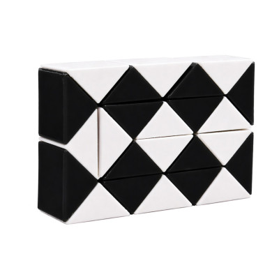 Головоломка Змійка Рубіка IGR67(Black) маленька 35x55 см двокольорова