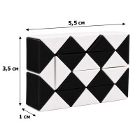 Головоломка Змійка Рубіка IGR67(Black) маленька 35x55 см двокольорова