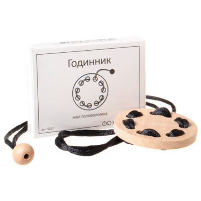 Міні головоломка Годинник заморочка 5012 деревяна