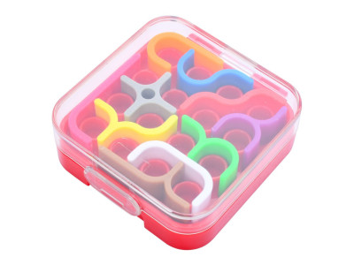 Настільна гра головоломка "IQ game toys" IQ-11 10 фігур Червоний