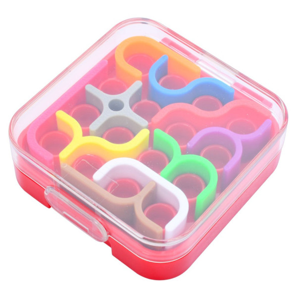 Настільна гра головоломка "IQ game toys" IQ-11 10 фігур Червоний