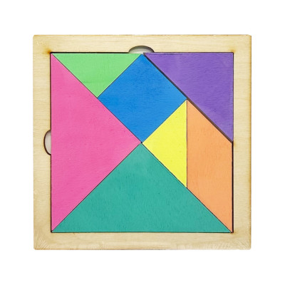 Дитяча розвиваюча іграшка "Танграм" AS-7112 О-00008 кольоровий дерево 12х12 см