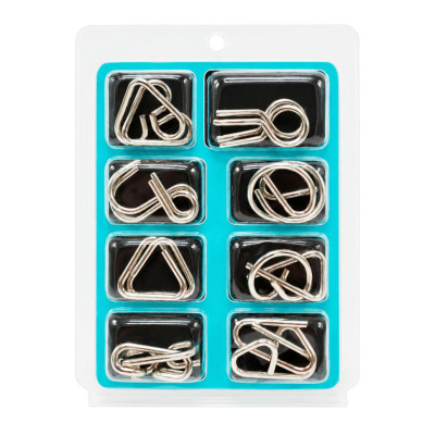 Набір металевих головоломок 2088F-G(Turquoise) 8 шт в слюді 12-18-3 см