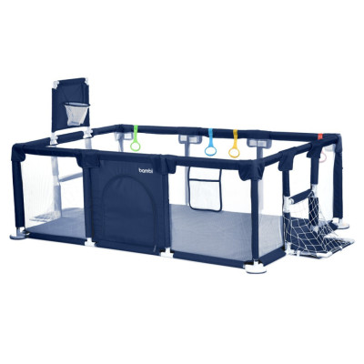 Дитяче ліжко-манеж MR 1338-BL з баскетбольним кільцем Дитяче ліжко-манеж MR 1338-BL з баскетбольним кільцем