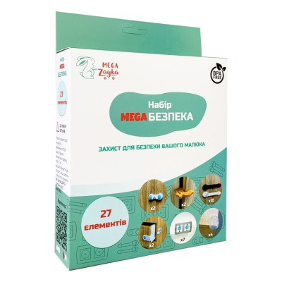 Набір для захисту MEGA Безпека Mega Zayka MGZ-0800(Dark) 27 елементів