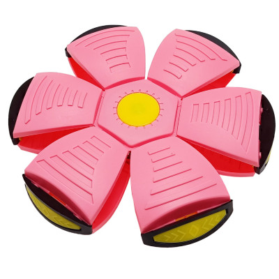 Летючий трансформерний мяч 1002-3(Pink) світиться