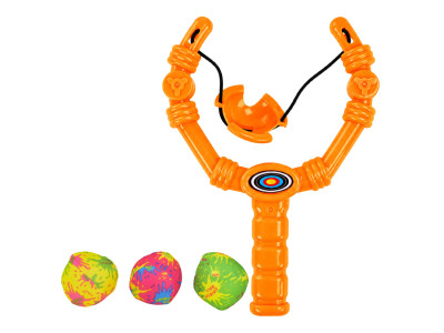 Дитяча Рогатка XG88-23(Orange) 3 мякі кульки в сітці