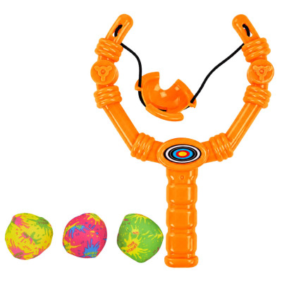 Дитяча Рогатка XG88-23(Orange) 3 мякі кульки в сітці