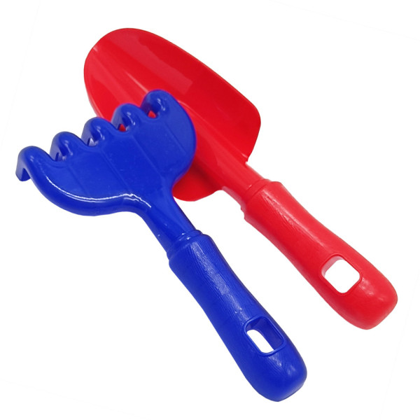 Набір для пісочниці "Ромашка №5" 1135 лопатка граблі Синьо-червоний