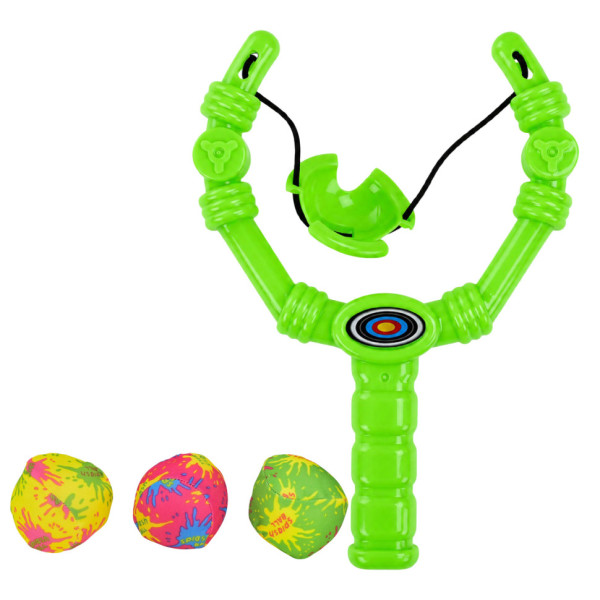 Дитяча Рогатка XG88-23(Green) 3 мякі кульки в сітці Дитяча Рогатка XG88-23(Green) 3 мякі кульки в сітці