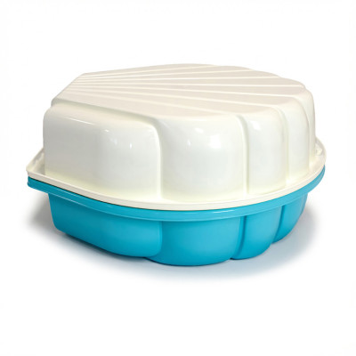 Дитяча пісочниця-басейн "Мушля" 01236/11 біло-блакитний з кришкою