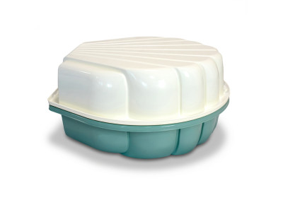 Дитяча пісочниця-басейн "Мушля" 01236/08 кремово-мятний з кришкою