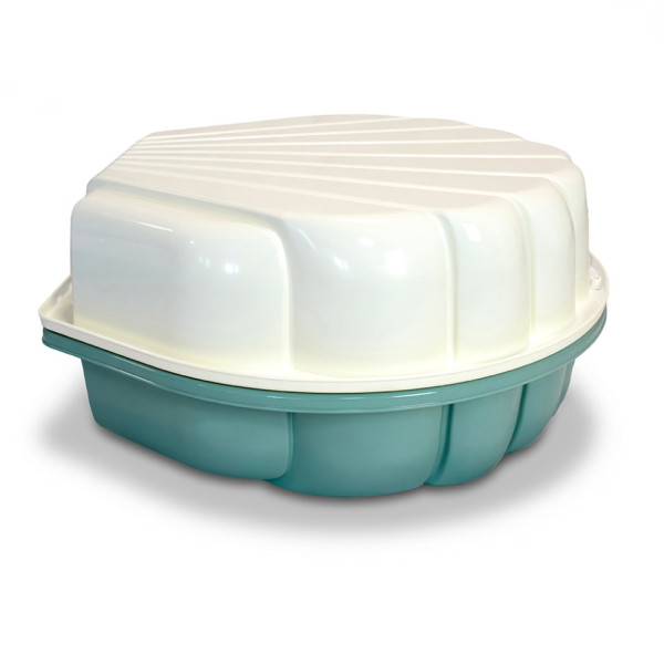 Дитяча пісочниця-басейн "Мушля" 01236/08 кремово-мятний з кришкою