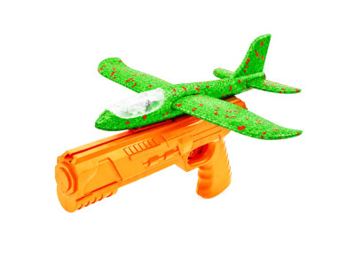 Ігровий набір Літак на запуску TD202375(Green-Orange) 23 см зі світлом