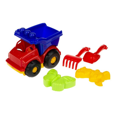 Дитяча машинка Самоскид "Тотошка" №2 0176(Red) лопатка грабельки 2 пасочки