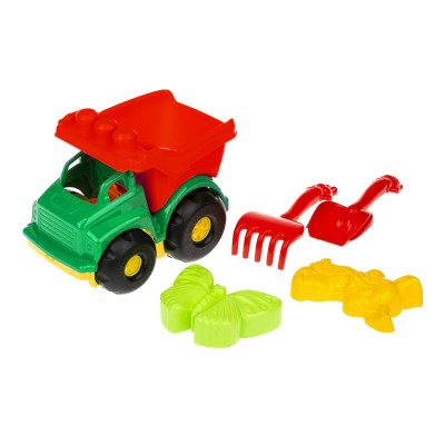 Дитяча машинка Самоскид "Тотошка" №2 0176(Green) лопатка грабельки 2 пасочки