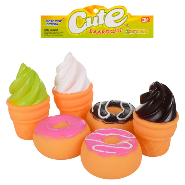 Іграшки пищалка Солодощі 603 6 шт в наборі