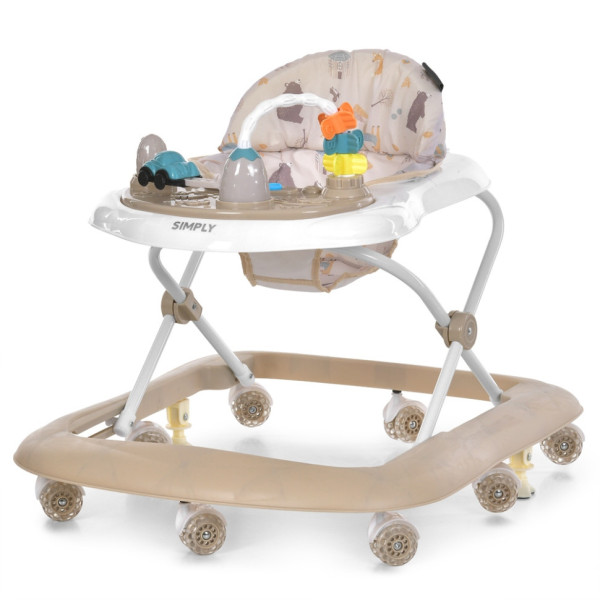 Дитячі ходунки SIMPLY ME 1215 Beige з брязкальцями музичні