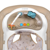Дитячі ходунки SIMPLY ME 1215 Beige з брязкальцями музичні