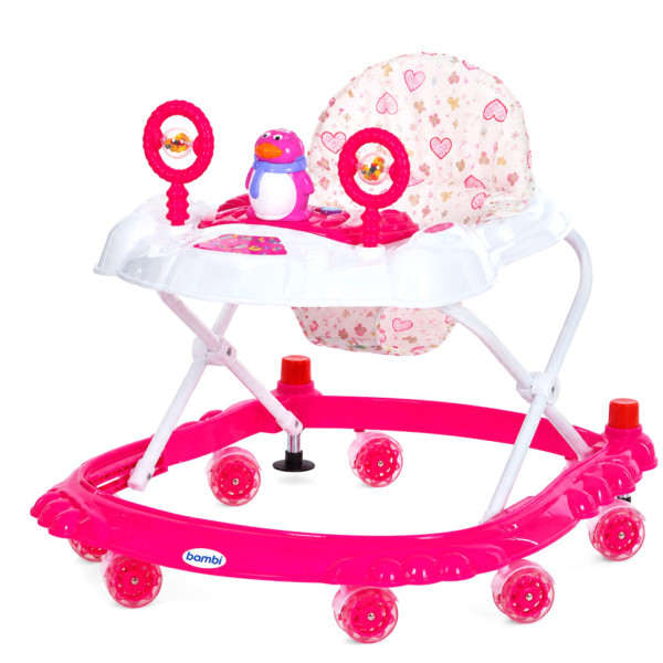 Дитячі Ходунки M 3168-1(Dark-Pink) музичні та світлові ефекти зі стопором Дитячі Ходунки M 3168-1(Dark-Pink) музичні та світлові ефекти зі стопором
