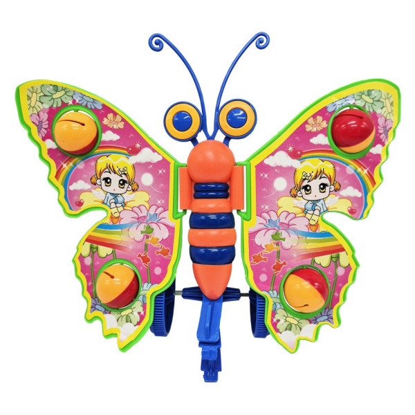 Дитяча каталка на паличці "Метелик" 305 брязкальце махає крилами Рожевий-1